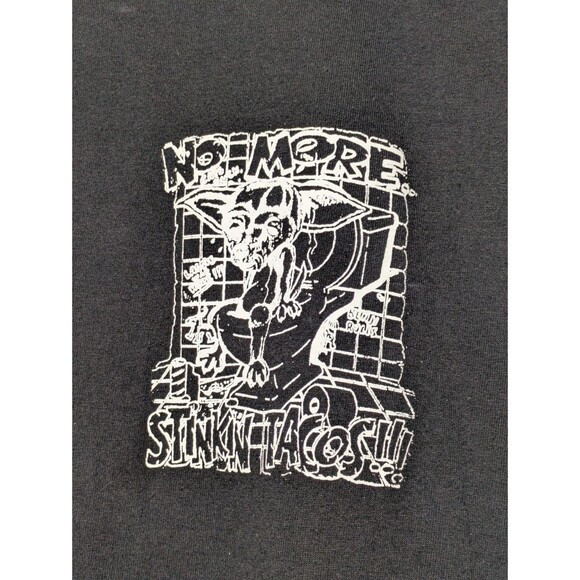 Vintage 90s “No More Stinkin’ Tacos” Chihuahua Graphic Tee Size Large Y2K Humor - Picture 3 of 9